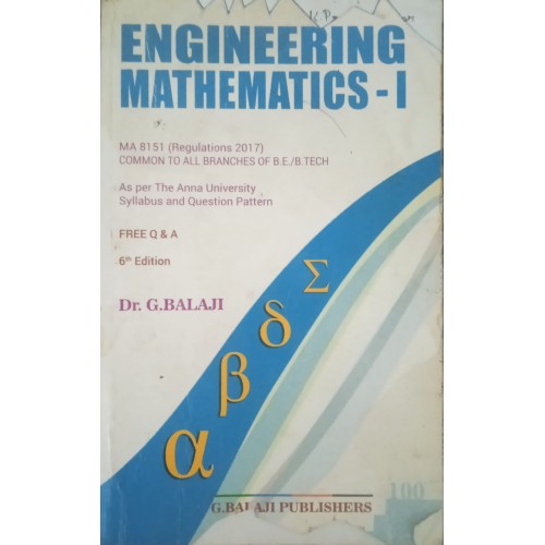 Engineering Mathematics I Common To All Branches Of B E – B Tech As Per ...